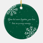 Voor altijd in onze harten | Foto Huisdierherdenki Keramisch Ornament (Achterkant)