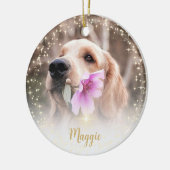 Voor altijd in onze harten foto keramisch ornament (Links)