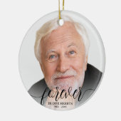 Voor altijd in onze harten Foto Memorial Keepsake Keramisch Ornament (Links)