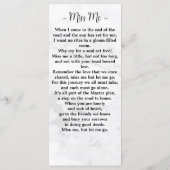 Voor altijd in onze harten Foto Memorial Prayer Ka Menu (Achterkant)