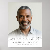 Voor Altijd in Onze Harten Foto Moderne Script Her Poster (Voorkant)