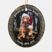 Voor altijd in onze harten - Foto Pet Memorial Gil Keramisch Ornament (Links)
