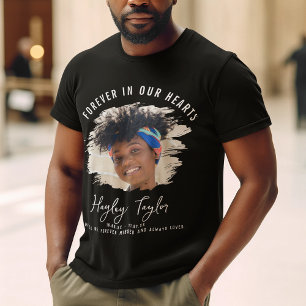 Voor Altijd in Onze Harten Geborstelde Fotobegra T-shirt