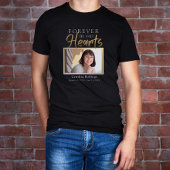Voor altijd in onze harten gouden script foto memo t-shirt