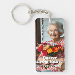 Voor altijd in onze Harten | Herinnering Foto Sleutelhanger