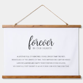 Voor altijd in onze harten Herinnering Koepel Gift Hangend Wandkleed