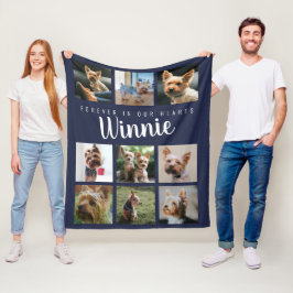 Voor altijd in onze harten huisdier blauwe herinne fleece deken