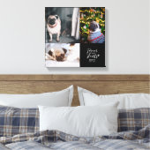 Voor altijd in onze Harten | Huisdier Herdenkingsf Canvas Afdruk (Insitu (Slaapkamer))