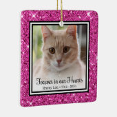 Voor altijd in onze harten Kat   Keramisch Ornament (Rechts)