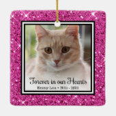 Voor altijd in onze harten Kat   Keramisch Ornament (Achterkant)