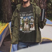 Voor altijd in onze harten Memorial fotocollage T-shirt