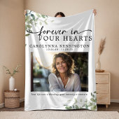 Voor altijd in onze harten Memorial Keepsake Fleece Deken