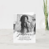 Voor altijd in onze harten Memorial Moderne Foto Bedankkaart (Voorkant)