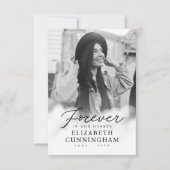 Voor altijd in onze harten Memorial Moderne Foto Bedankkaart (Voorkant)