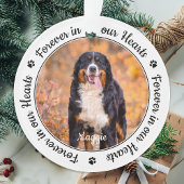 Voor altijd in onze harten Modern Afbeelding Dog M Ornament