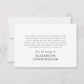 Voor altijd in onze harten Modern Memorial Foto Bedankkaart (Achterkant)