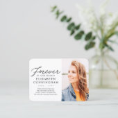 Voor altijd in onze harten Modern Memorial Foto Visitekaartje (Staand voorkant)