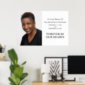 Voor altijd in onze harten Modern monument maatwer Poster (Thuiskantoor)