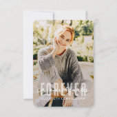 Voor altijd in onze harten Moderne Eenvoudige Eleg Bedankkaart (Voorkant)