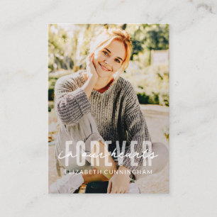 Voor altijd in onze harten Moderne Eenvoudige Eleg Visitekaartje