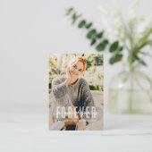 Voor altijd in onze harten Moderne Eenvoudige Eleg Visitekaartje (Staand voorkant)