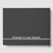 Voor altijd in onze harten Moderne Lijnen Foto Mem Gastenboek (Achterkant)
