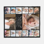 Voor altijd in onze harten Multi Photo Collage Mem Fleece Deken (Voorkant (Horizontaal))