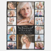 Voor altijd in onze harten Multi Photo Collage Mem Fleece Deken (Voorkant)