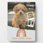 Voor altijd in onze harten Persoonlijk hondenmonum Fotoplaat (voorkant)