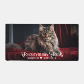 Voor altijd in onze harten Pet Keepsake Foto Bureaumat (Voorkant)