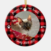 Voor altijd in onze harten Pet Memorial Buffalo Ch Keramisch Ornament (Voorkant)