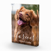 Voor altijd in onze harten Pet Memorial Dog Fotoblokken (Rechts)