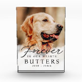 Voor altijd in onze harten Pet Memorial Modern Fotoblokken (Voorkant)