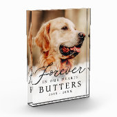 Voor altijd in onze harten Pet Memorial Modern Fotoblokken (Links)