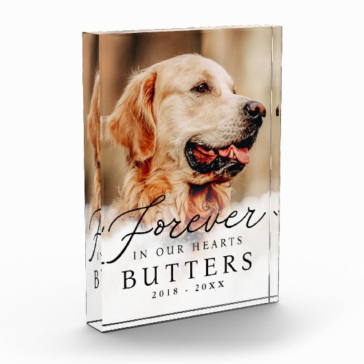 Voor altijd in onze harten Pet Memorial Modern Fotoblokken (Links)