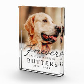 Voor altijd in onze harten Pet Memorial Modern Fotoblokken (Rechts)