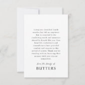 Voor altijd in onze harten Pet Memorial Moderne fo Bedankkaart (Achterkant)