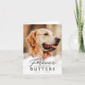 Voor altijd in onze harten Pet Memorial Moderne fo Bedankkaart (Voorkant)