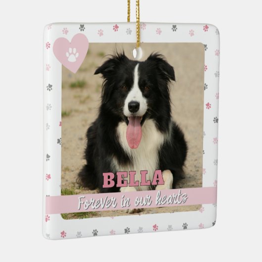 Voor altijd in onze harten Regenboogbrug Huisdierv Keramisch Ornament (Rechts)