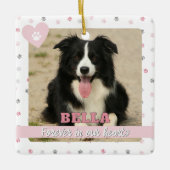 Voor altijd in onze harten Regenboogbrug Huisdierv Keramisch Ornament (Voorkant)