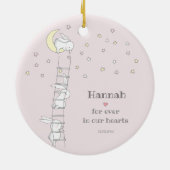 Voor altijd in onze harten Schattige Verlies van K Keramisch Ornament (Achterkant)