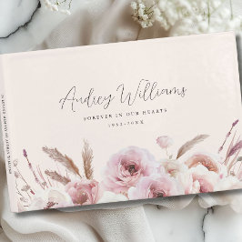 "Voor altijd in onze harten" Waterverf, Gastenboek