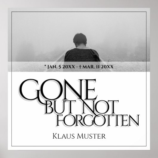 Voor altijd in onze herinnering - Helder Poster (Voorkant)