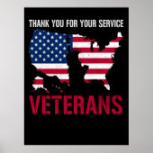 Voor altijd in onze schuld - Happy Veterans Day Poster (Voorkant)