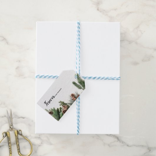 Voor altijd in onze 'Thours florist card' Cadeaulabel (Met Touw)