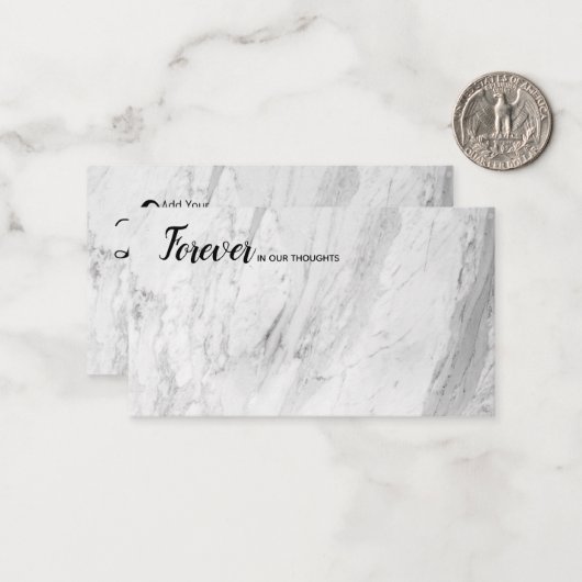 Voor altijd in onze 'Thours florist card' Notitiekaartje (Voorkant / Achterkant in situ)