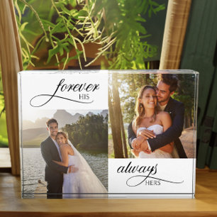 Voor altijd is zijn altijd haar elegante bruiloft fotoblokken