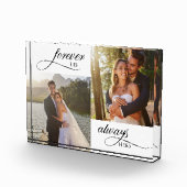 Voor altijd is zijn altijd haar elegante bruiloft fotoblokken (Rechts)