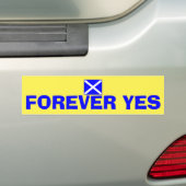 Voor altijd ja Schotse onafhankelijkheidsvlag Stic Bumpersticker (Op auto)