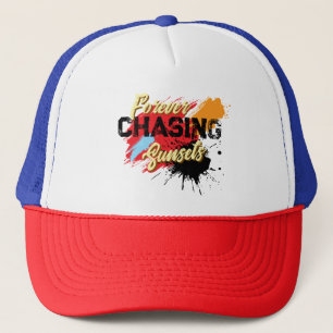 Voor altijd jacht op zonsondergang Zomer Trucker Pet